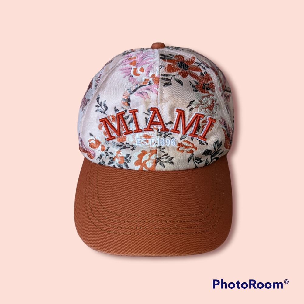 Hat Miami est. 1896 burnt orange pink